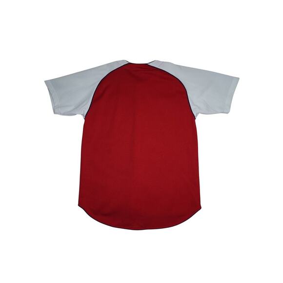 Vintage 2000s Dynasty Angels MLB Jersey Red White Raglan Button Up Men’s Medium - Picture 2 of 6